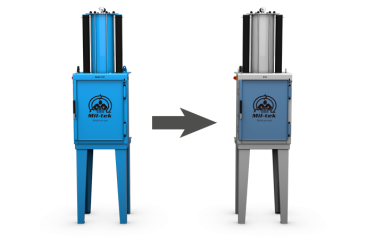 To blå dåsepressere til erhverv ældre erstattes af ny model