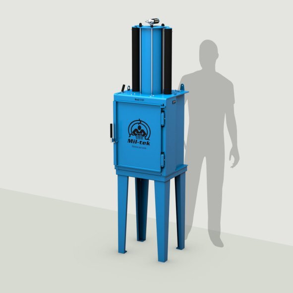 Blå dåsepresser 2101 Mil-tek ældre model