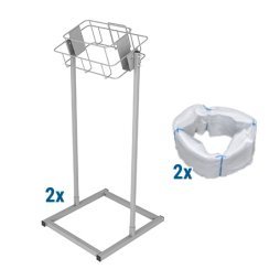 Infinity firkantet gulvstativ og poser til affald