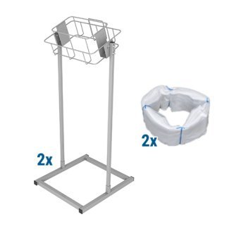 Infinity firkantet gulvstativ og poser til affald