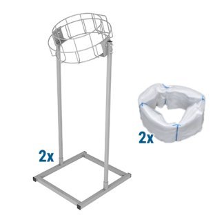 Infinity rundt gulvstativ og poser til affald