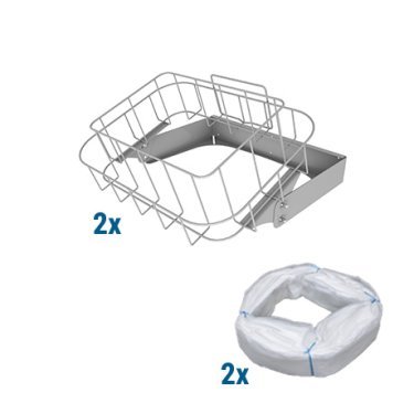 Infinity stort XL, firkantet vægmonteret stativ og poser til affald