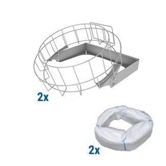 Infinity stort XL, rundt vægmonteret stativ og poser til affald