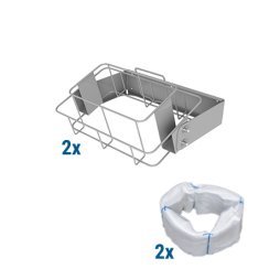 Infinity firkantet vægmonteret stativ og poser til affald