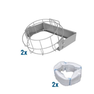 Infinity rundt vægmonteret stativ og poser til affald