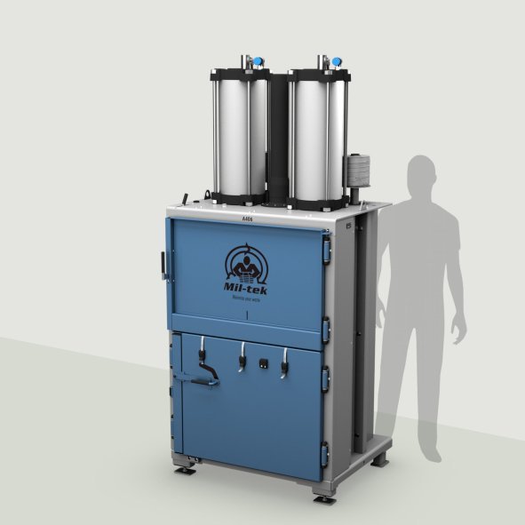 A406-2026-pappresser-plastpresser-blå-maskine-grå-baggrund